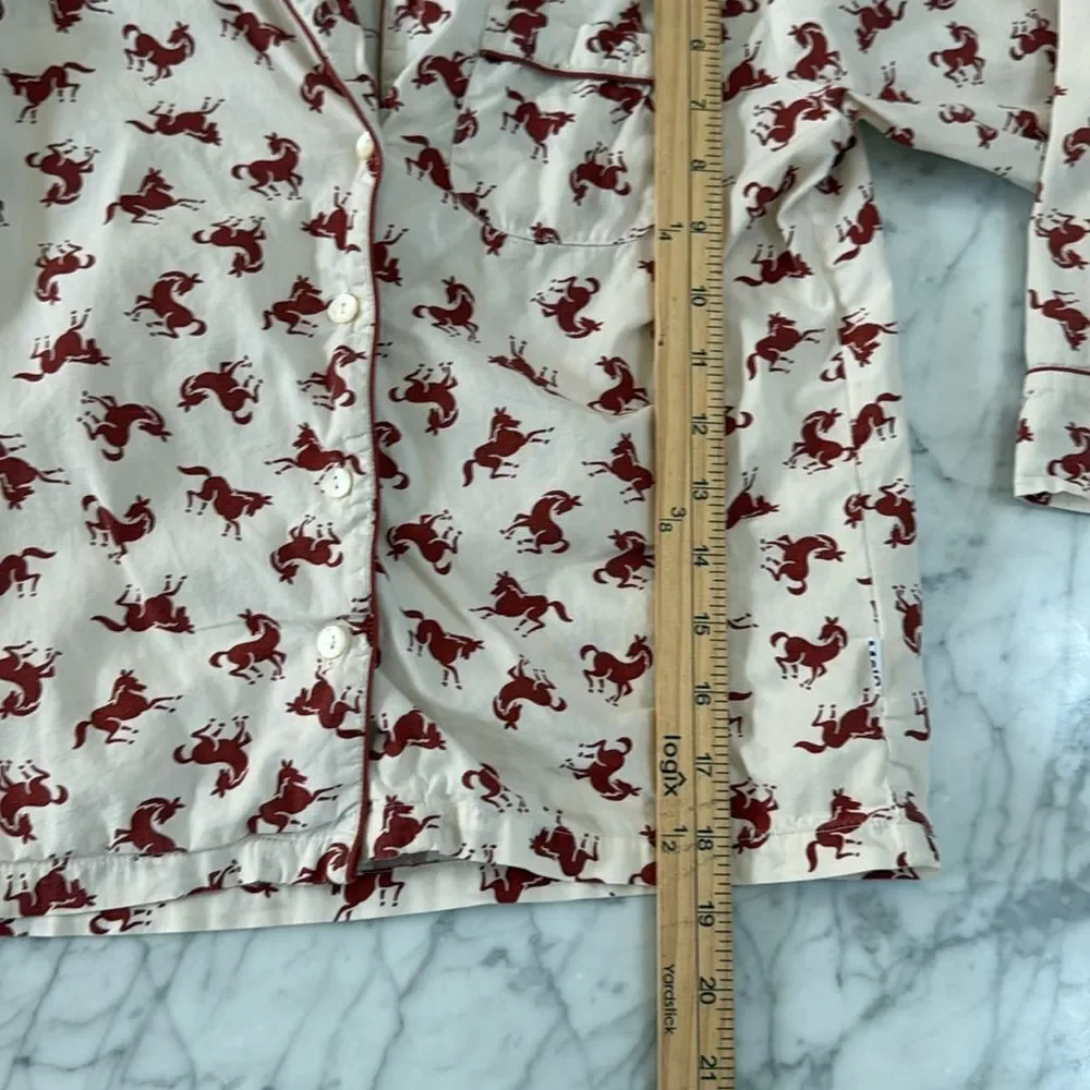 MOLO Lex Horse Button Down Top Sz 7/8